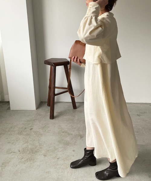 210nouve（トゥージュヌーブ）の「2WAYアンサンブルワンピース（シャツワンピース・レディース・ブラック/オリーブ/アイボリー・FREE）」の10枚目の写真