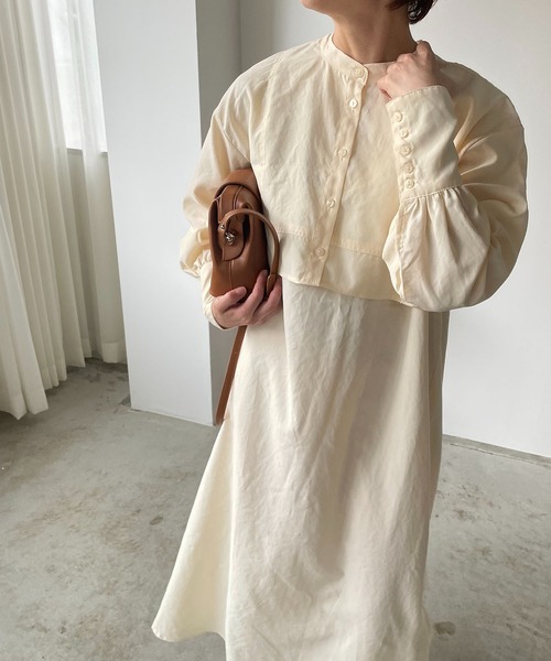 210nouve（トゥージュヌーブ）の「2WAYアンサンブルワンピース（シャツワンピース・レディース・ブラック/オリーブ/アイボリー・FREE）」の8枚目の写真