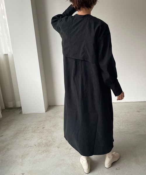 210nouve（トゥージュヌーブ）の「2WAYアンサンブルワンピース（シャツワンピース・レディース・ブラック/オリーブ/アイボリー・FREE）」の7枚目の写真
