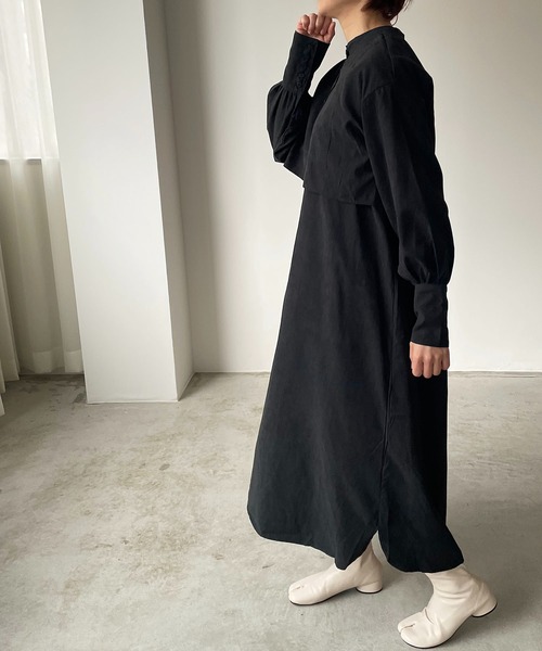 210nouve（トゥージュヌーブ）の「2WAYアンサンブルワンピース（シャツワンピース・レディース・ブラック/オリーブ/アイボリー・FREE）」の13枚目の写真