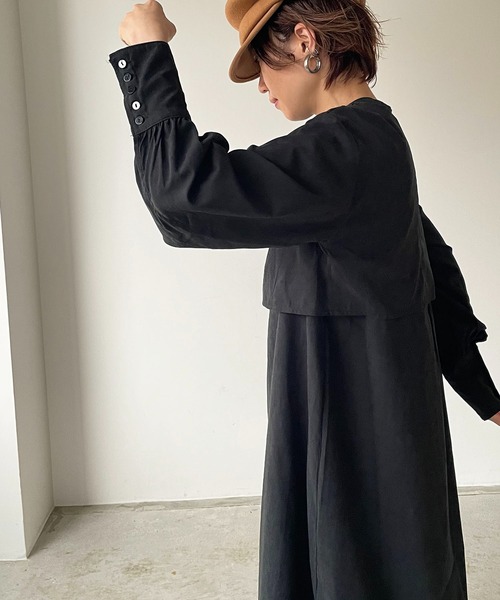 210nouve（トゥージュヌーブ）の「2WAYアンサンブルワンピース（シャツワンピース・レディース・ブラック/オリーブ/アイボリー・FREE）」の20枚目の写真