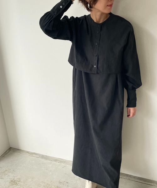 210nouve（トゥージュヌーブ）の「2WAYアンサンブルワンピース（シャツワンピース・レディース・ブラック/オリーブ/アイボリー・FREE）」の18枚目の写真