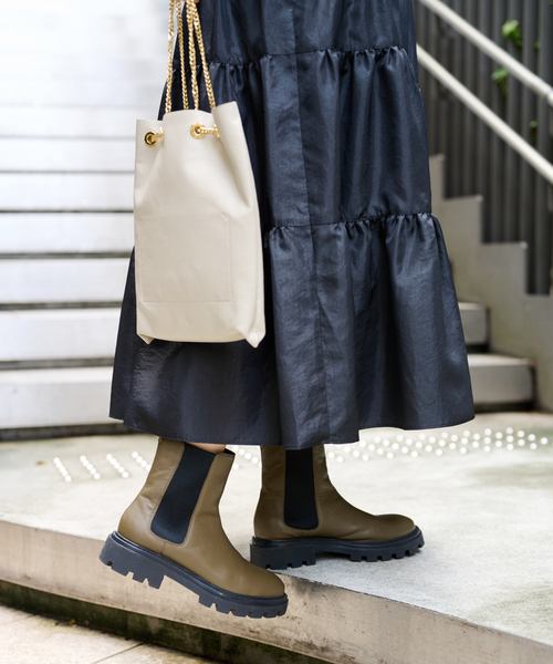 MOHI（モヒ）の「■【MOHI/モヒ】サイドゴアブーツ（ブーツ・レディース・カーキ/ブラック・38/37/36）」の3枚目の写真