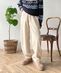 AS KNOW AS plus | ♪ベルト付ゆるりカーブパンツ(デニムパンツ)