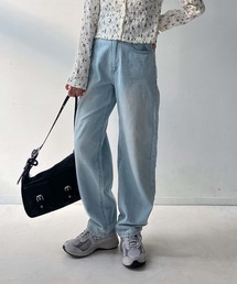 AS KNOW AS plus | ♪ベルト付ゆるりカーブパンツ(デニムパンツ)