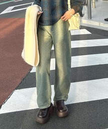 AS KNOW AS plus | ♪ベルト付ゆるりカーブパンツ(デニムパンツ)