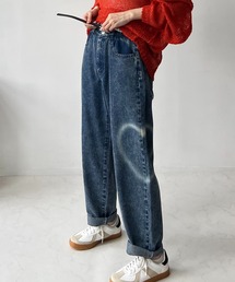 AS KNOW AS plus | ♪ベルト付ゆるりカーブパンツ(デニムパンツ)
