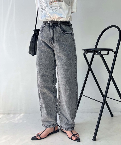 トップス×パンツ 近藤千尋さんコラボ ］センタープレスルーズテーパードパンツ