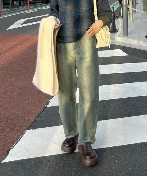 セール】♪ベルト付ゆるりカーブパンツ（デニムパンツ）｜AS KNOW AS