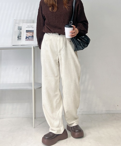 セール】♪ベルト付ゆるりカーブパンツ（デニムパンツ）｜AS KNOW AS