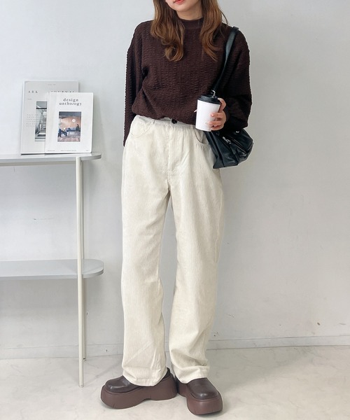 セール】♪ベルト付ゆるりカーブパンツ（デニムパンツ）｜AS KNOW AS