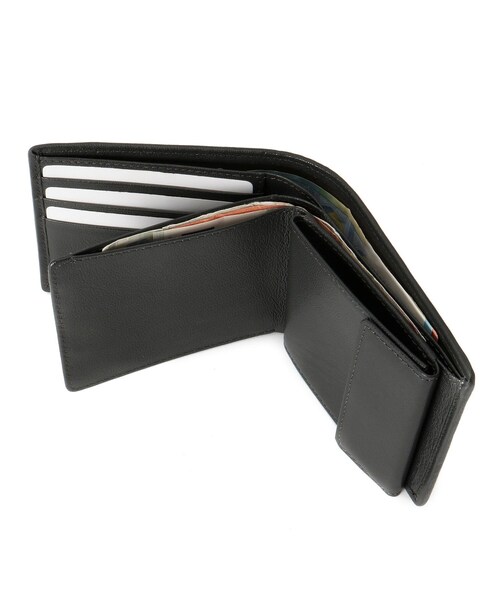 HIROKO HAYASHI（ヒロコハヤシ）の「◆CARDINALE（カルディナーレ）二つ折り財布（財布・レディース・チャコールグレー/ブラック/ホワイト・00）」の4枚目の写真