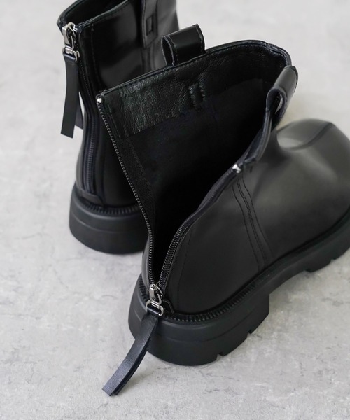 IAMUSE（アイアミューズ）の「バックジップショートブーツ S0785【IAMUSE】（ブーツ・レディース・ブラック・24cm/23cm/23.5cm/24.5cm）」の15枚目の写真