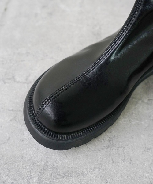 IAMUSE（アイアミューズ）の「バックジップショートブーツ S0785【IAMUSE】（ブーツ・レディース・ブラック・24cm/23cm/23.5cm/24.5cm）」の13枚目の写真