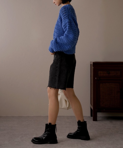 IAMUSE（アイアミューズ）の「バックジップショートブーツ S0785【IAMUSE】（ブーツ・レディース・ブラック・24cm/23cm/23.5cm/24.5cm）」の19枚目の写真