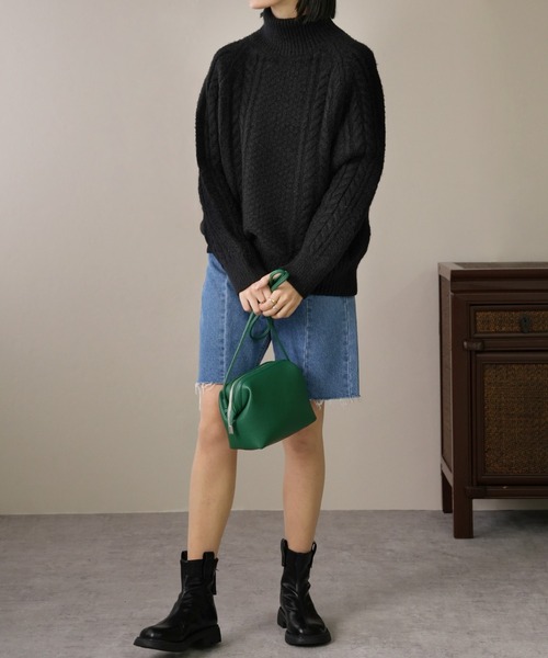 IAMUSE（アイアミューズ）の「バックジップショートブーツ S0785【IAMUSE】（ブーツ・レディース・ブラック・24cm/23cm/23.5cm/24.5cm）」の22枚目の写真