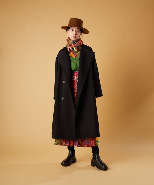 tomoki yurita（トモキユリタ）の「【tomoki yurita×ear】プリーツプリントスカーフ（ストール/ショール・レディース・レッド・FREE）」の13枚目の写真