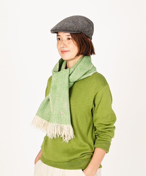 45R(フォーティファイブアール)の「インドメリノウールのマフラー(マフラー・レディース・ブラウン/ネイビー/サックスブルー・FREE)」の8枚目の写真