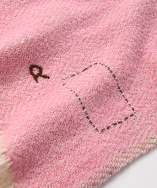 45R(フォーティファイブアール)の「インドメリノウールのマフラー(マフラー・レディース・ブラウン/ネイビー/サックスブルー・FREE)」の5枚目の写真