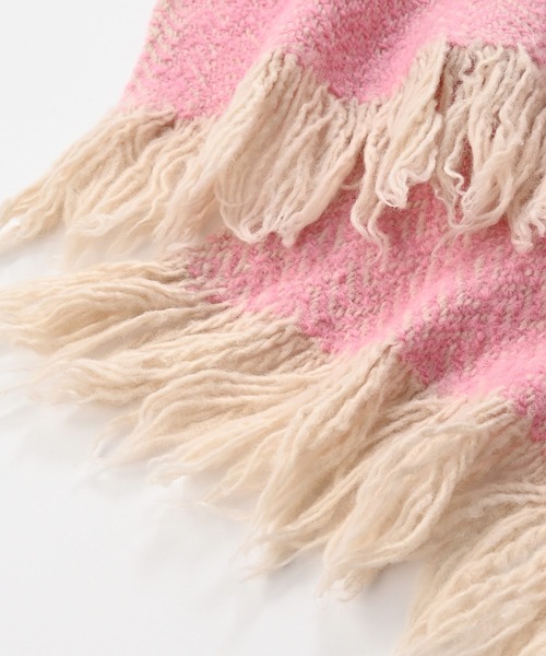 45R(フォーティファイブアール)の「インドメリノウールのマフラー(マフラー・レディース・ブラウン/ネイビー/サックスブルー・FREE)」の7枚目の写真