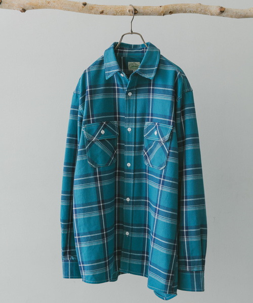 BIG MIKE(ビッグマイク)の「『別注』BIG MIKE×DOORS HEAVY FLANNEL 旧ロゴシャツ(シャツ/ブラウス・メンズ・ブラック系その他/ベージュ系その他/ブルー系その他・MEDIUM/LARGE)」の1枚目の写真