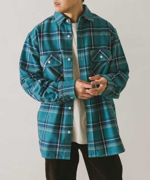 BIG MIKE(ビッグマイク)の「『別注』BIG MIKE×DOORS HEAVY FLANNEL 旧ロゴシャツ(シャツ/ブラウス・メンズ・ブラック系その他/ベージュ系その他/ブルー系その他・MEDIUM/LARGE)」の8枚目の写真