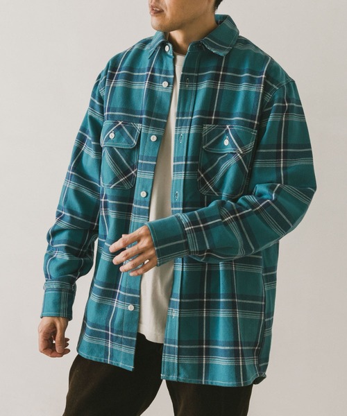 BIG MIKE(ビッグマイク)の「『別注』BIG MIKE×DOORS HEAVY FLANNEL 旧ロゴシャツ(シャツ/ブラウス・メンズ・ブラック系その他/ベージュ系その他/ブルー系その他・MEDIUM/LARGE)」の9枚目の写真