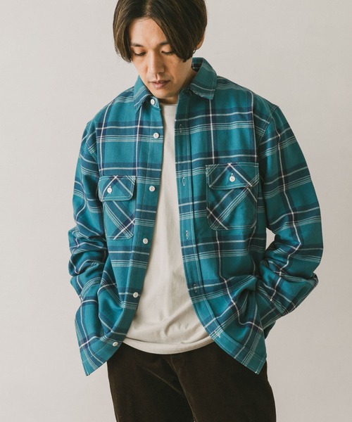 BIG MIKE(ビッグマイク)の「『別注』BIG MIKE×DOORS HEAVY FLANNEL 旧ロゴシャツ(シャツ/ブラウス・メンズ・ブラック系その他/ベージュ系その他/ブルー系その他・MEDIUM/LARGE)」の10枚目の写真