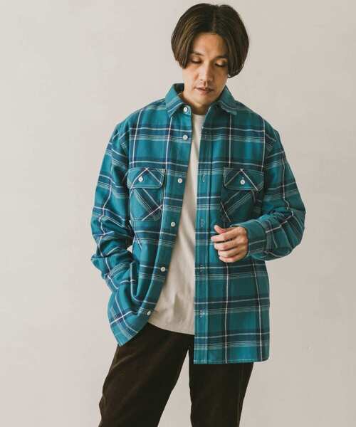 BIG MIKE(ビッグマイク)の「『別注』BIG MIKE×DOORS HEAVY FLANNEL 旧ロゴシャツ(シャツ/ブラウス・メンズ・ブラック系その他/ベージュ系その他/ブルー系その他・MEDIUM/LARGE)」の14枚目の写真