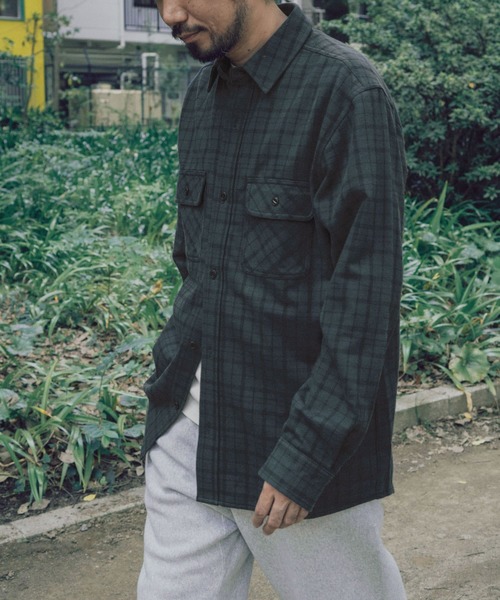 BIG MIKE(ビッグマイク)の「『別注』BIG MIKE×DOORS HEAVY FLANNEL 旧ロゴシャツ(シャツ/ブラウス・メンズ・ブラック系その他/ベージュ系その他/ブルー系その他・MEDIUM/LARGE)」の19枚目の写真