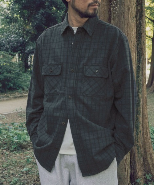 BIG MIKE(ビッグマイク)の「『別注』BIG MIKE×DOORS HEAVY FLANNEL 旧ロゴシャツ(シャツ/ブラウス・メンズ・ブラック系その他/ベージュ系その他/ブルー系その他・MEDIUM/LARGE)」の22枚目の写真
