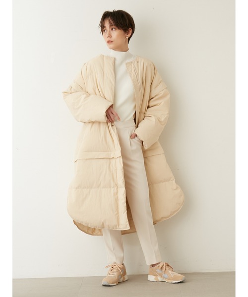 emmi（エミ）の「【emmi atelier】金子綾 ecoマルチウェイダウン（ダウンジャケット/コート・レディース・ブラック/カーキ/クリーム・0/1）」の16枚目の写真