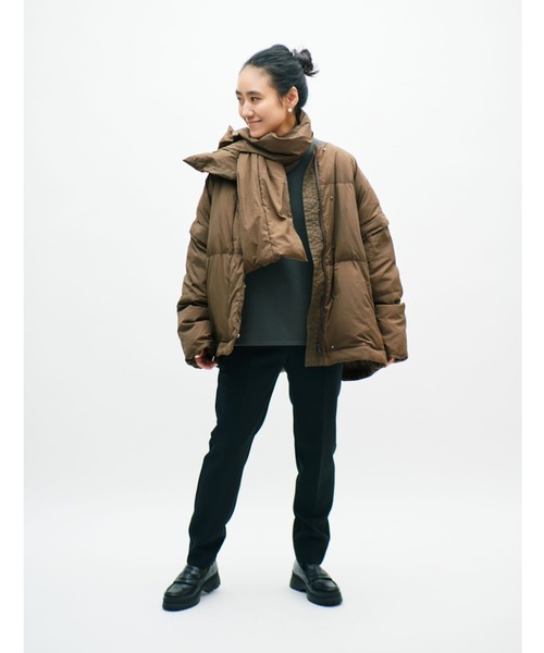 emmi（エミ）の「【emmi atelier】金子綾 ecoマルチウェイダウン（ダウンジャケット/コート・レディース・ブラック/カーキ/クリーム・0/1）」の18枚目の写真