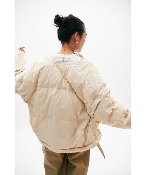 emmi（エミ）の「【emmi atelier】金子綾 ecoマルチウェイダウン（ダウンジャケット/コート・レディース・ブラック/カーキ/クリーム・0/1）」の8枚目の写真