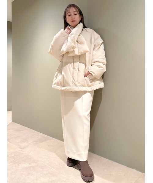 emmi（エミ）の「【emmi atelier】金子綾 ecoマルチウェイダウン（ダウンジャケット/コート・レディース・ブラック/カーキ/クリーム・0/1）」の5枚目の写真