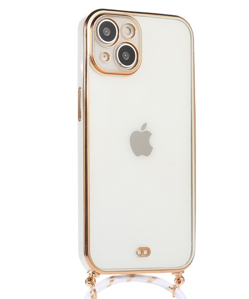 TeddyShop（テディショップ）の「【iPhone14 Pro用】サイドカラークリアネックストラップ付ケース（スマホケース/カバー・レディース・ピンク/パープル/ホワイト/グリーン/ブラック/レッド・ONE SIZE）」の7枚目の写真