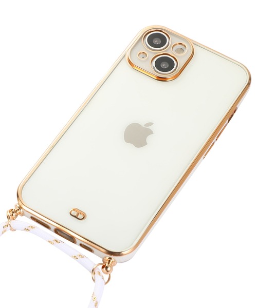 TeddyShop（テディショップ）の「【iPhone14 Pro用】サイドカラークリアネックストラップ付ケース（スマホケース/カバー・レディース・ピンク/パープル/ホワイト/グリーン/ブラック/レッド・ONE SIZE）」の8枚目の写真