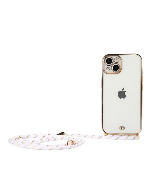 TeddyShop（テディショップ）の「【iPhone14 Pro用】サイドカラークリアネックストラップ付ケース（スマホケース/カバー・レディース・ピンク/パープル/ホワイト/グリーン/ブラック/レッド・ONE SIZE）」の9枚目の写真