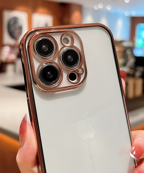 TeddyShop（テディショップ）の「【iPhone14 Pro用】サイドカラークリアネックストラップ付ケース（スマホケース/カバー・レディース・ピンク/パープル/ホワイト/グリーン/ブラック/レッド・ONE SIZE）」の14枚目の写真