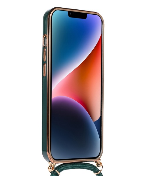 TeddyShop（テディショップ）の「【iPhone14 Pro用】サイドカラークリアネックストラップ付ケース（スマホケース/カバー・レディース・ピンク/パープル/ホワイト/グリーン/ブラック/レッド・ONE SIZE）」の20枚目の写真