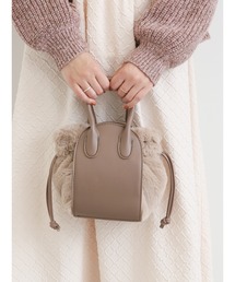 ehka sopo | ファーコンビ巾着ショルダーバッグ(ショルダーバッグ)