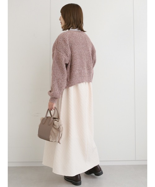 ehka sopo（エヘカソポ）の「ファーコンビ巾着ショルダーバッグ（ショルダーバッグ・レディース・モカ/ベージュ/ブラウン・ﾌﾘ-）」の15枚目の写真