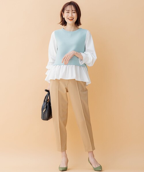 組曲(クミキョク)の「【洗える】GEMINIストレッチテーパード パンツ(その他パンツ・レディース・ピンク系/ネイビー系/黄土色系・2/3/1)」の14枚目の写真