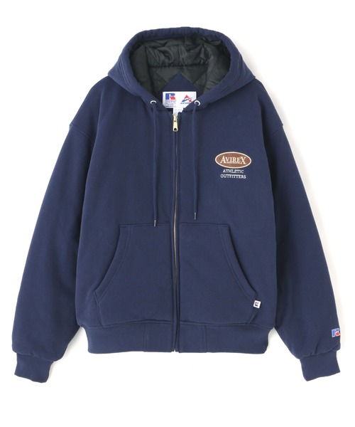 AVIREX(アヴィレックス)青ダブルジップパーカー AVIREX（アヴィレックス）の「【RUSSELL ATHLETIC × AVIREX】ZIP