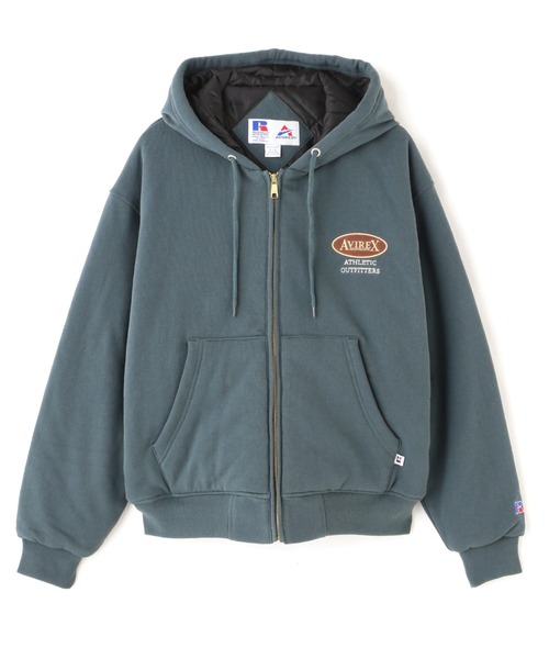 Avirex russel athletic ジップパーカー fti パンク Avirex russel