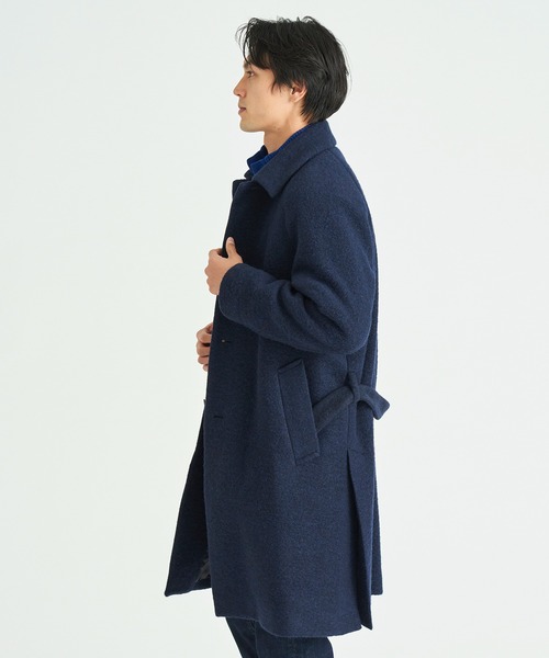 ESTNATION ネイビー ステンカラーコート ESTNATION（エストネーション）の「ESTNATION / スライバーニット
