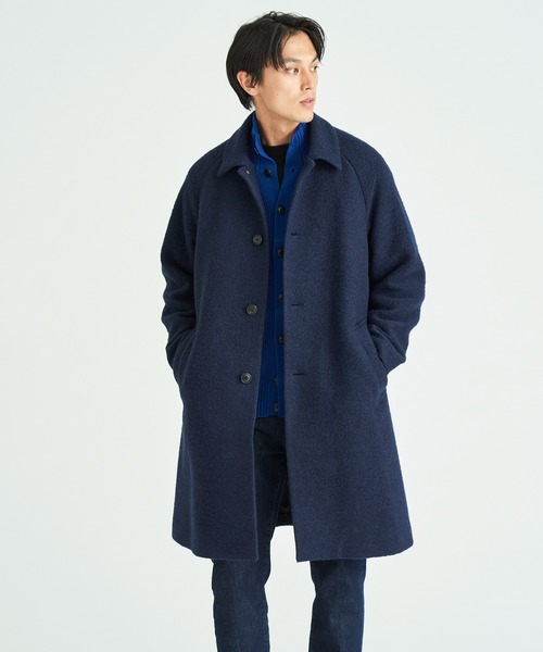 ESTNATION ネイビー ステンカラーコート ESTNATION（エストネーション）の「ESTNATION / スライバーニット