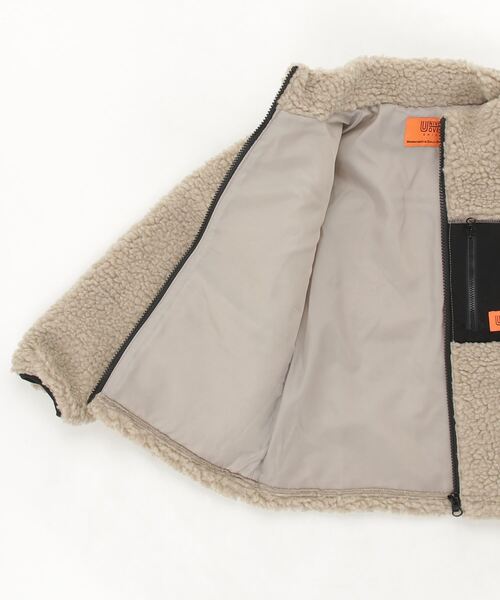 UNIVERSAL OVERALL（ユニバーサルオーバーオール）の「【 UNIVERSAL OVERALL / ユニバーサルオーバーオール 】 キッズ ボア ジャケット KIDS BOA JACKET UO-22AW-05 BOAJK DRE（ブルゾン・キッズ・その他1/アイボリー・140/120/150/130）」の14枚目の写真