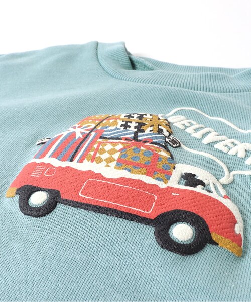 BREEZE（ブリーズ）の「【プチプラ★10色10柄】クリスマストレーナー（スウェット・キッズ・グリーン/イエロー/レインボー/ピンク/レッド/キナリ/ブラウン/サックスブルー/ネイビー/チャコール・100/110/120/130/80/90/140）」の21枚目の写真