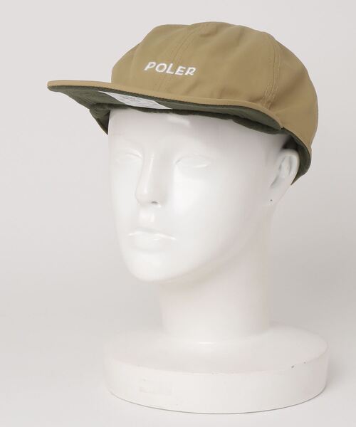 POLeR（ポーラー）の「POLeR/ポーラー　REVERSIBLE FLEECE CAP リバーシブルフリースキャップ（キャップ・メンズ・ベージュ/オレンジ/ブラック/オリーブ系・F）」の2枚目の写真